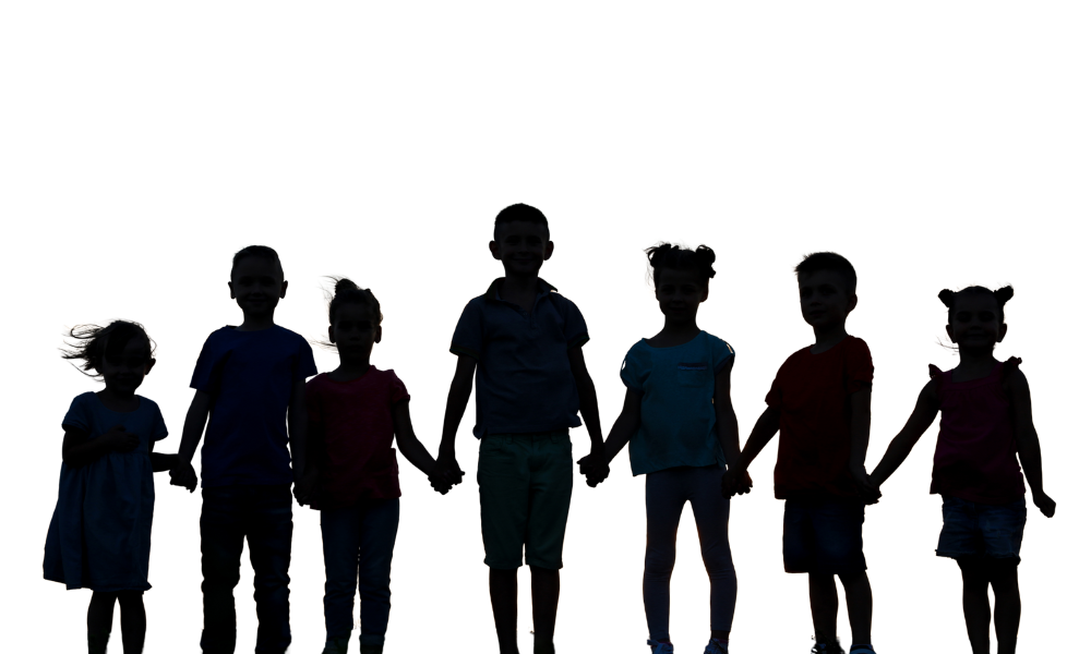 Transparent Children silhouette